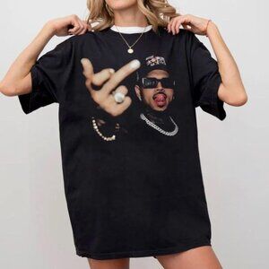 Chris Brown Breezy Bowl XX Tour 2025 Shirt Vintage Middle Finger Graphic Tee 05